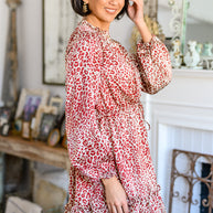 Rayven Animal Print Dress in Burgundy-Womens-Ave Shops-[option4]-[option5]-[option6]-[option7]-[option8]-Shop-Boutique-Clothing-for-Women-Online