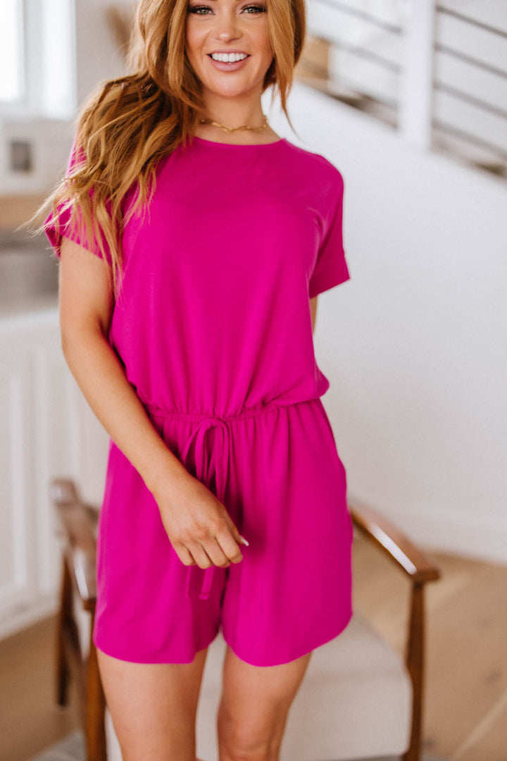 Real Cozy Romper in Magenta-Jumpsuits & Rompers-Ave Shops-[option4]-[option5]-[option6]-[option7]-[option8]-Shop-Boutique-Clothing-for-Women-Online