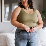 Relevant Ribbed Seamless Reversible Tank in Moss-Tops-Ave Shops-[option4]-[option5]-[option6]-[option7]-[option8]-Shop-Boutique-Clothing-for-Women-Online