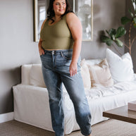 Relevant Ribbed Seamless Reversible Tank in Moss-Tops-Ave Shops-[option4]-[option5]-[option6]-[option7]-[option8]-Shop-Boutique-Clothing-for-Women-Online