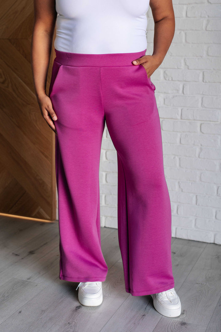 Resort Travel Wide Leg Crop Pant in Magenta-Athleisure-Ave Shops-[option4]-[option5]-[option6]-[option7]-[option8]-Shop-Boutique-Clothing-for-Women-Online