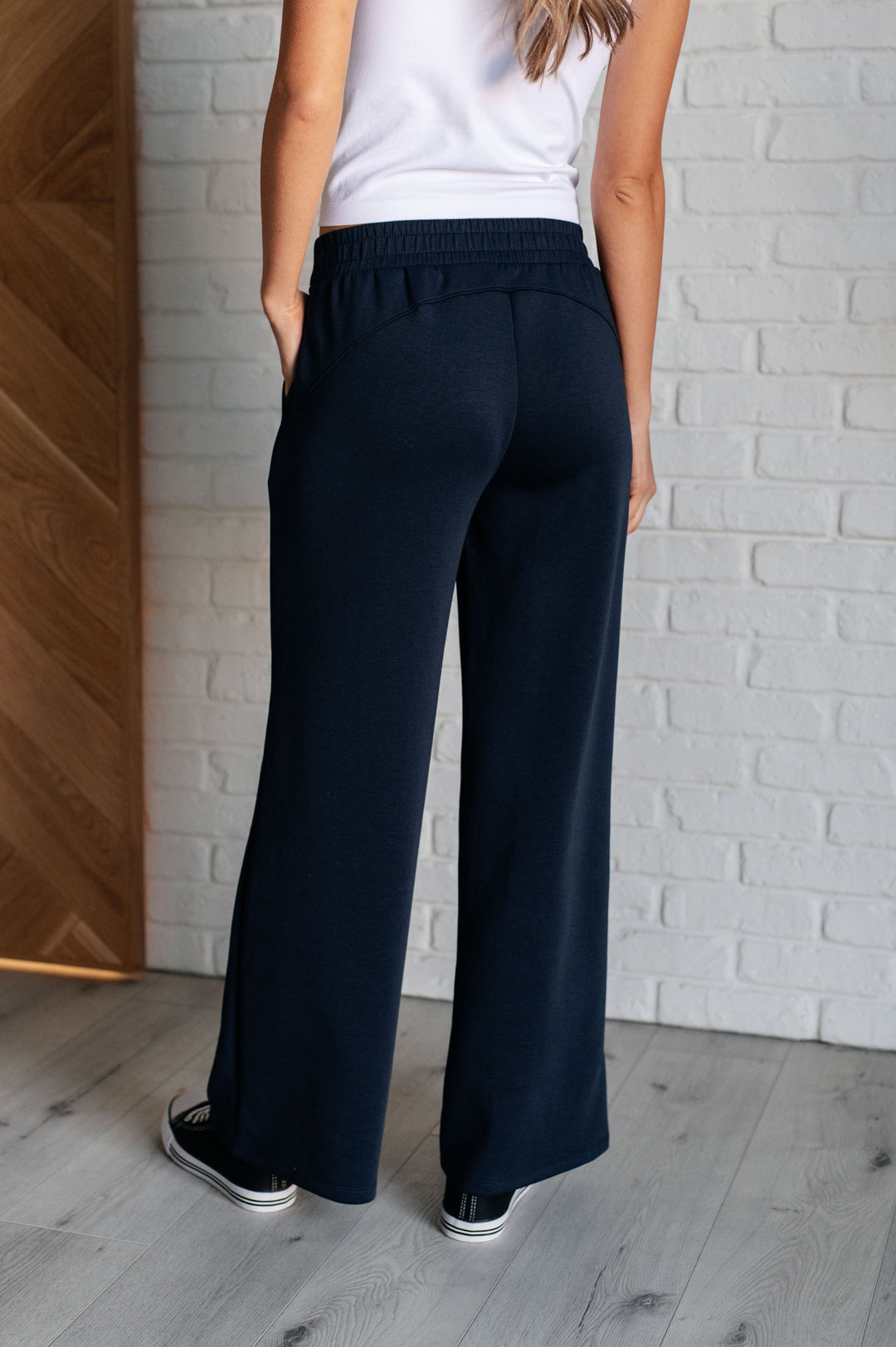 Resort Travel Wide Leg Crop Pant in Navy-Athleisure-Ave Shops-[option4]-[option5]-[option6]-[option7]-[option8]-Shop-Boutique-Clothing-for-Women-Online