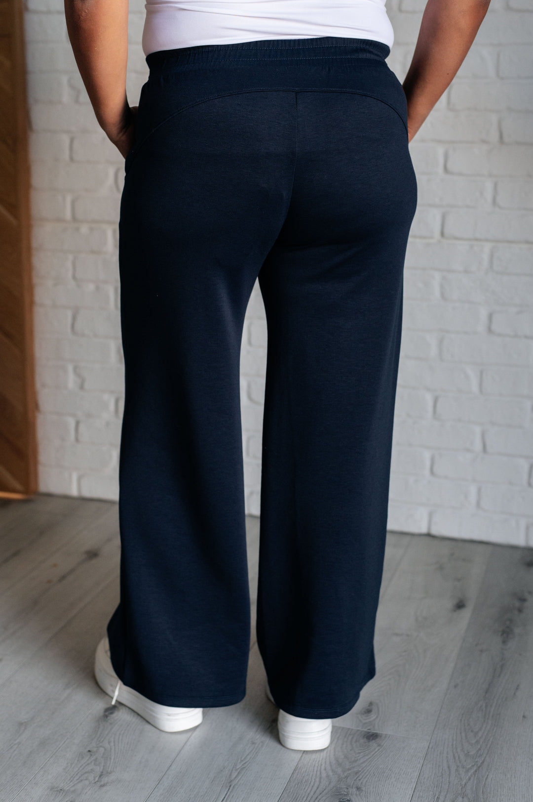 Resort Travel Wide Leg Crop Pant in Navy-Athleisure-Ave Shops-[option4]-[option5]-[option6]-[option7]-[option8]-Shop-Boutique-Clothing-for-Women-Online