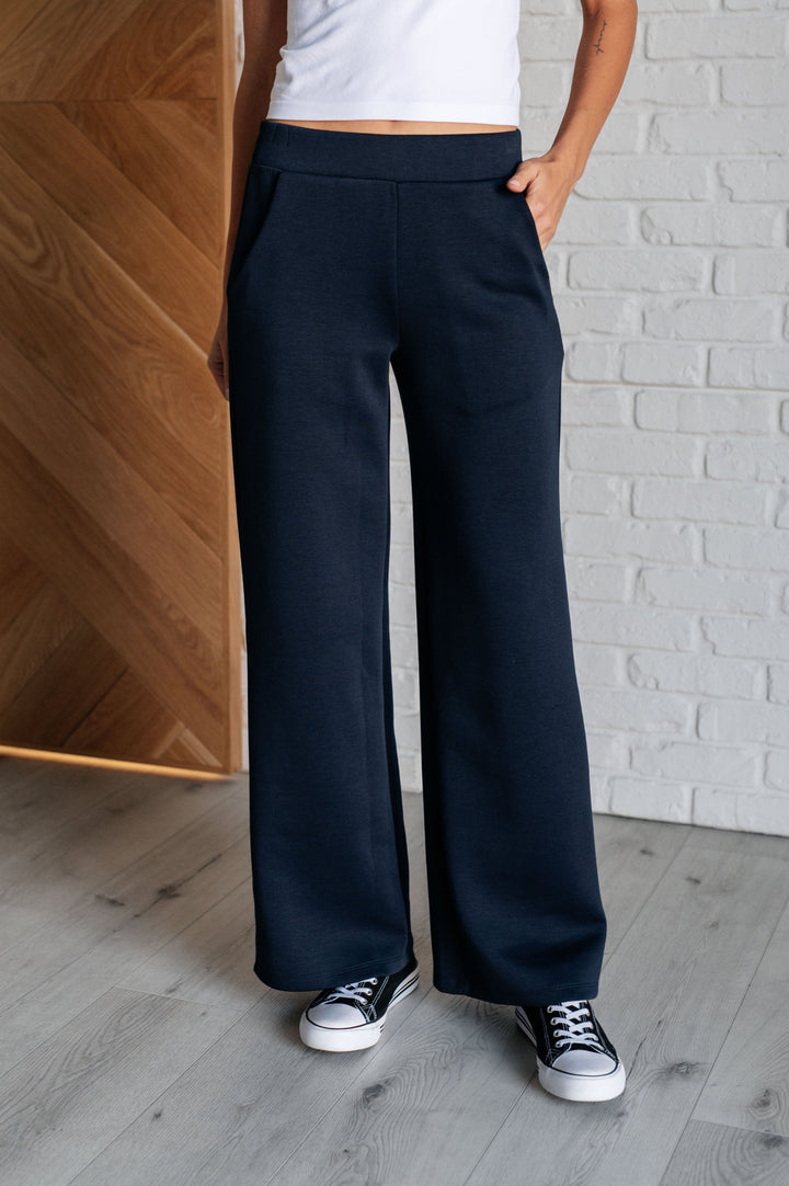 Resort Travel Wide Leg Crop Pant in Navy-Athleisure-Ave Shops-[option4]-[option5]-[option6]-[option7]-[option8]-Shop-Boutique-Clothing-for-Women-Online