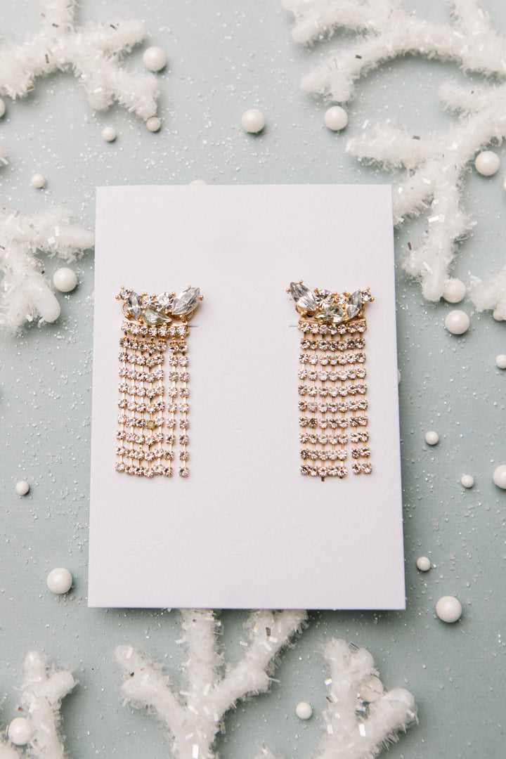 Rhinestone Fringe Earrings-Womens-Ave Shops-[option4]-[option5]-[option6]-[option7]-[option8]-Shop-Boutique-Clothing-for-Women-Online