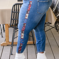 Rio Western Print Relaxed Jeans-Womens-Ave Shops-[option4]-[option5]-[option6]-[option7]-[option8]-Shop-Boutique-Clothing-for-Women-Online
