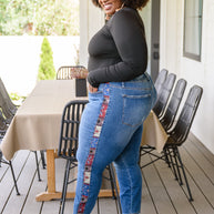 Rio Western Print Relaxed Jeans-Womens-Ave Shops-[option4]-[option5]-[option6]-[option7]-[option8]-Shop-Boutique-Clothing-for-Women-Online