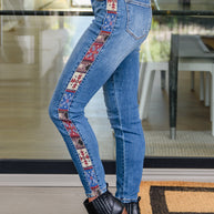 Rio Western Print Relaxed Jeans-Womens-Ave Shops-[option4]-[option5]-[option6]-[option7]-[option8]-Shop-Boutique-Clothing-for-Women-Online