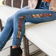 Rio Western Print Relaxed Jeans-Womens-Ave Shops-[option4]-[option5]-[option6]-[option7]-[option8]-Shop-Boutique-Clothing-for-Women-Online