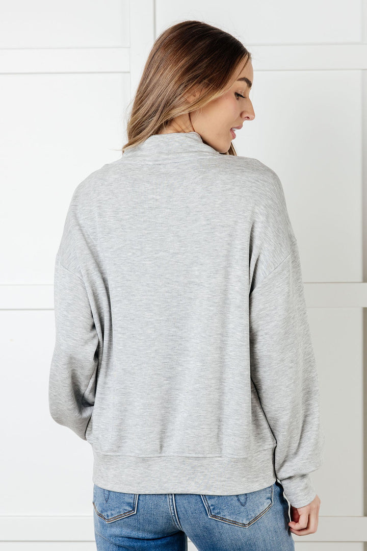 Rae Mode Rogue Runner Half Zip Jacket in Heather Grey-Layers-Ave Shops-[option4]-[option5]-[option6]-[option7]-[option8]-Shop-Boutique-Clothing-for-Women-Online