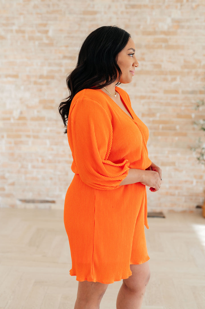 Roll With me Romper in Tangerine-Jumpsuits & Rompers-Ave Shops-[option4]-[option5]-[option6]-[option7]-[option8]-Shop-Boutique-Clothing-for-Women-Online