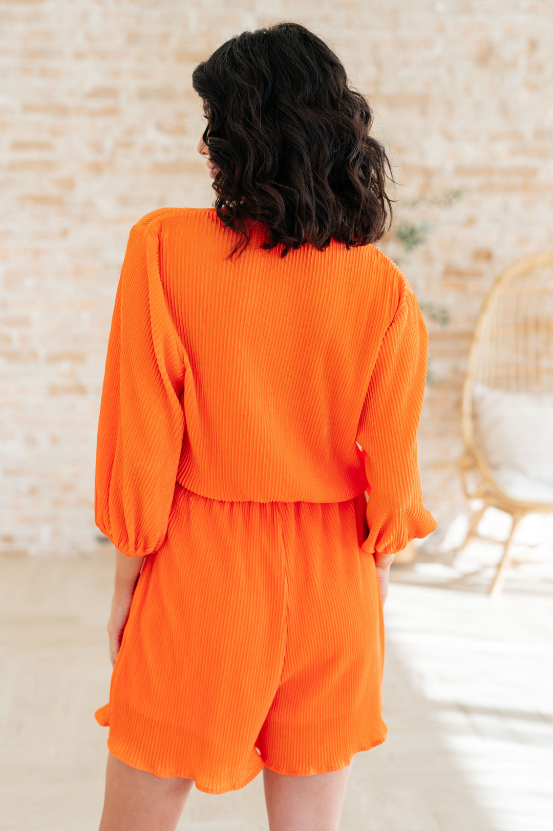 Roll With me Romper in Tangerine-Jumpsuits & Rompers-Ave Shops-[option4]-[option5]-[option6]-[option7]-[option8]-Shop-Boutique-Clothing-for-Women-Online