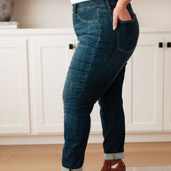 Judy Blue Rowena High Rise Pull On Double Cuff Slim Jeans-Denim-Ave Shops-[option4]-[option5]-[option6]-[option7]-[option8]-Shop-Boutique-Clothing-for-Women-Online