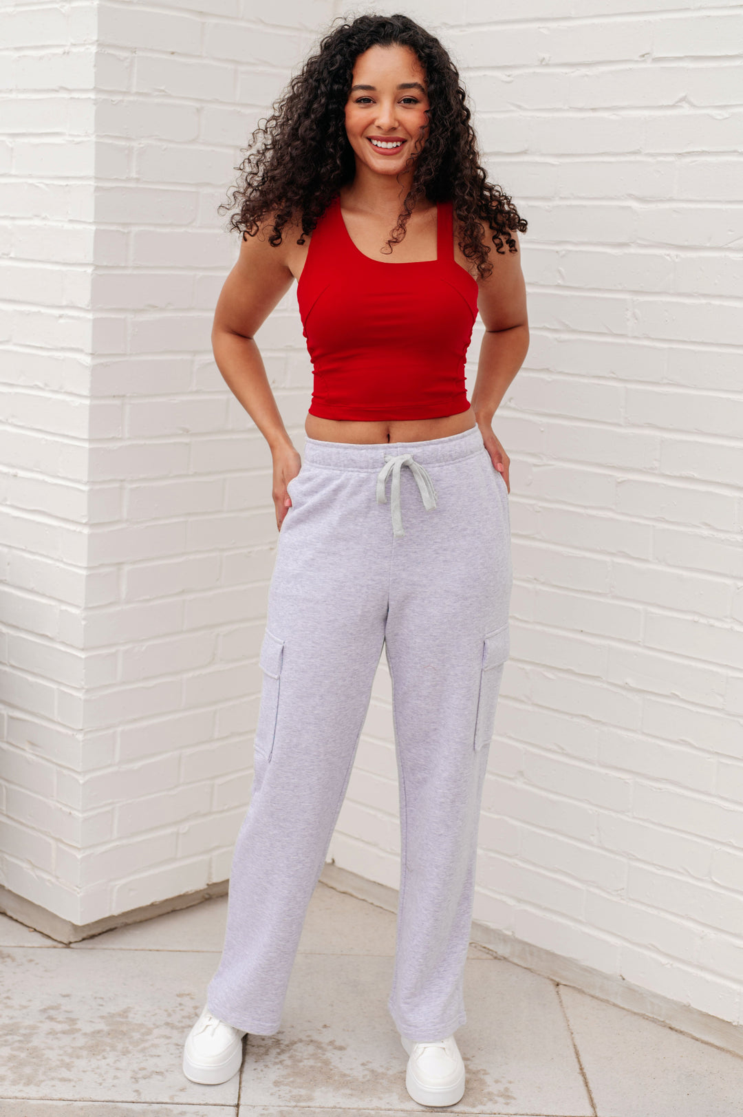 Rae Mode Doing it For Me Asymmetrical Tank in True Red-Athleisure-Ave Shops-[option4]-[option5]-[option6]-[option7]-[option8]-Shop-Boutique-Clothing-for-Women-Online