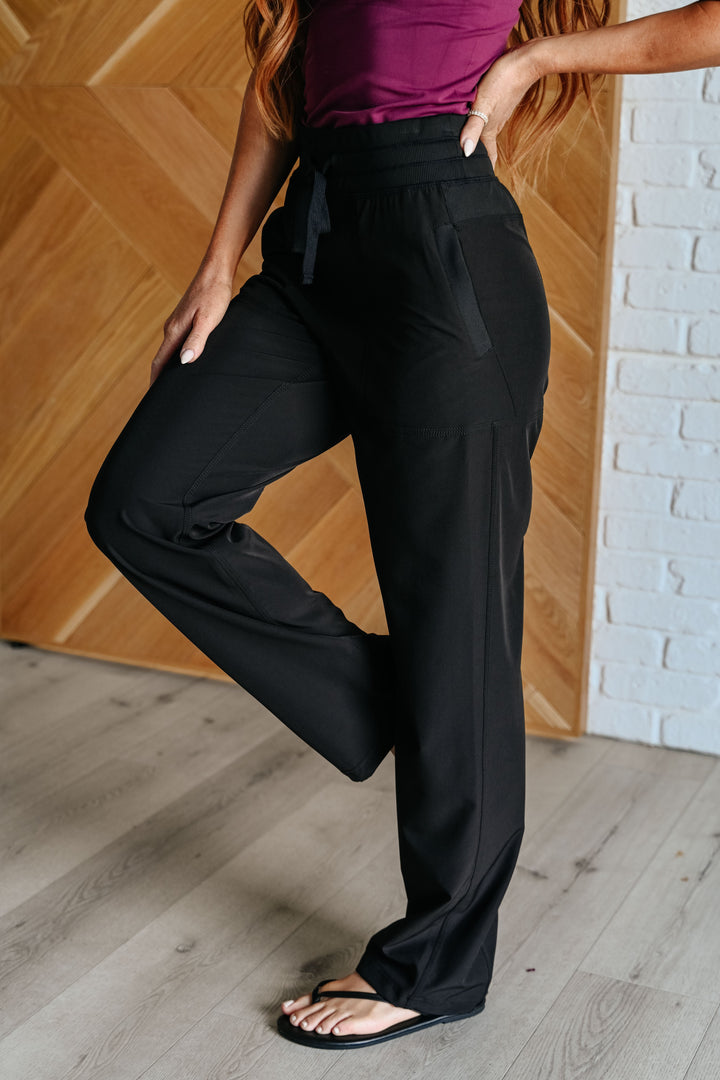 Rae Mode Runner's High Drawstring Joggers in Black-Athleisure-Ave Shops-[option4]-[option5]-[option6]-[option7]-[option8]-Shop-Boutique-Clothing-for-Women-Online