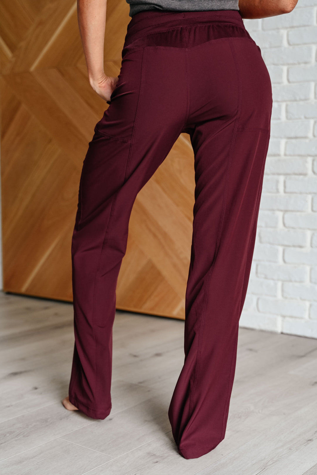 Rae Mode Runner's High Drawstring Joggers in Red Merlot-Athleisure-Ave Shops-[option4]-[option5]-[option6]-[option7]-[option8]-Shop-Boutique-Clothing-for-Women-Online