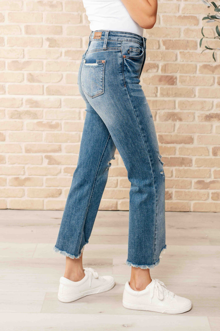 Sammy High Waist Distressed Crop Straight Leg Jeans-Womens-Ave Shops-[option4]-[option5]-[option6]-[option7]-[option8]-Shop-Boutique-Clothing-for-Women-Online