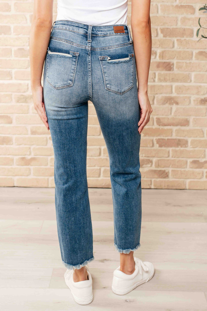 Sammy High Waist Distressed Crop Straight Leg Jeans-Womens-Ave Shops-[option4]-[option5]-[option6]-[option7]-[option8]-Shop-Boutique-Clothing-for-Women-Online