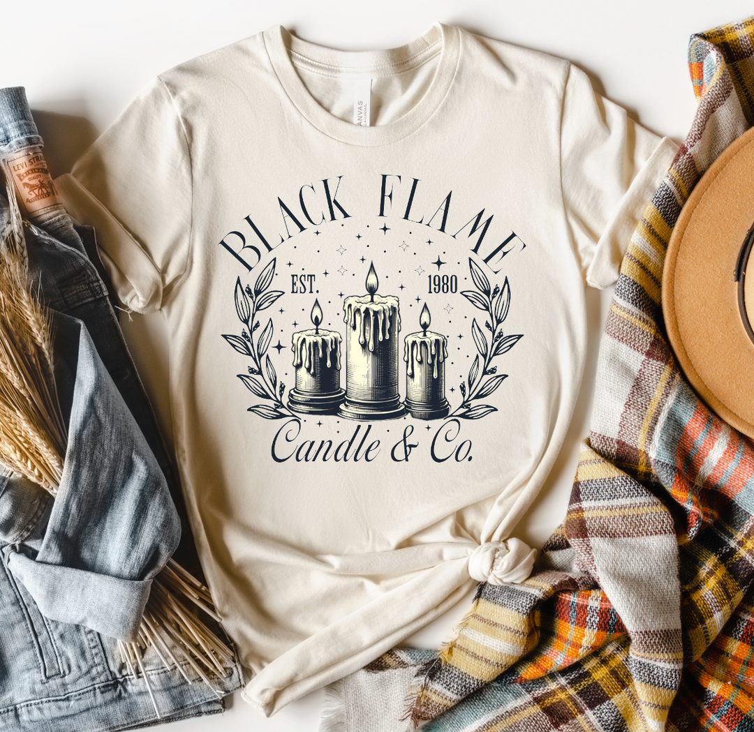 Black Flame Candle & Co.-Graphic Tee-Exclusive Thredz-[option4]-[option5]-[option6]-[option7]-[option8]-Shop-Boutique-Clothing-for-Women-Online