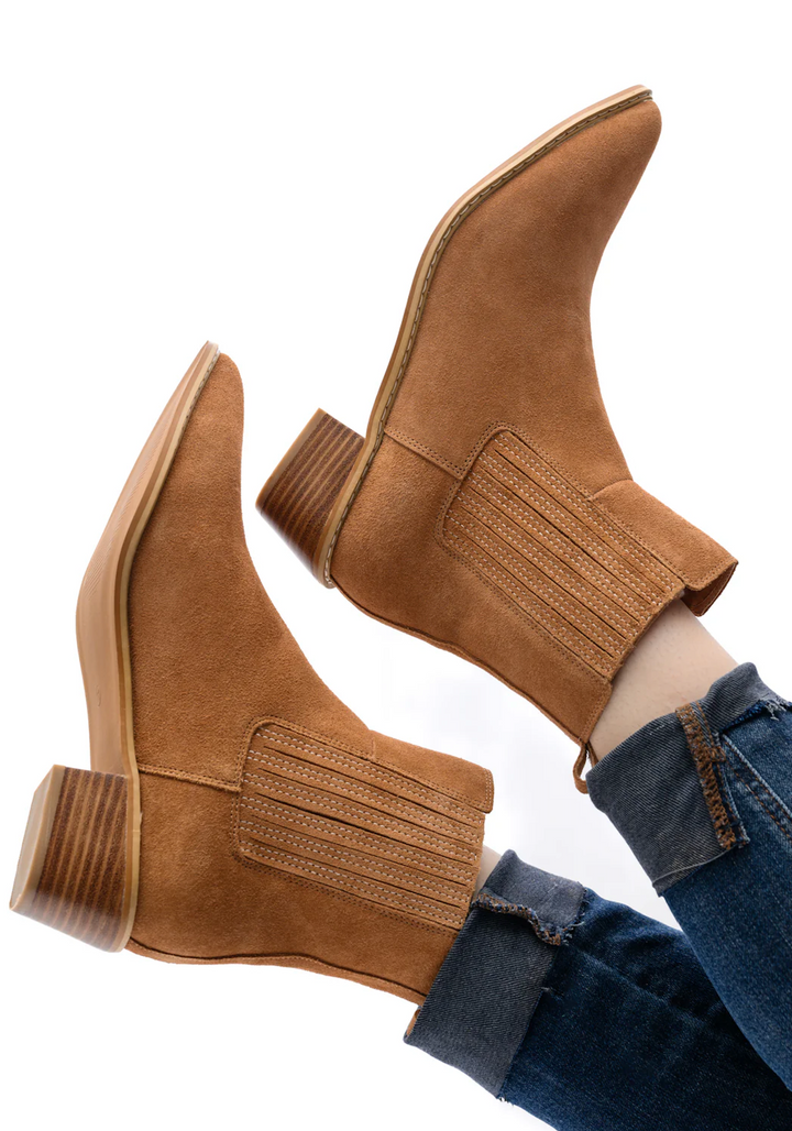 Leonor Suede Ankle Boot in Tan-Shoes-Ave Shops-[option4]-[option5]-[option6]-[option7]-[option8]-Shop-Boutique-Clothing-for-Women-Online