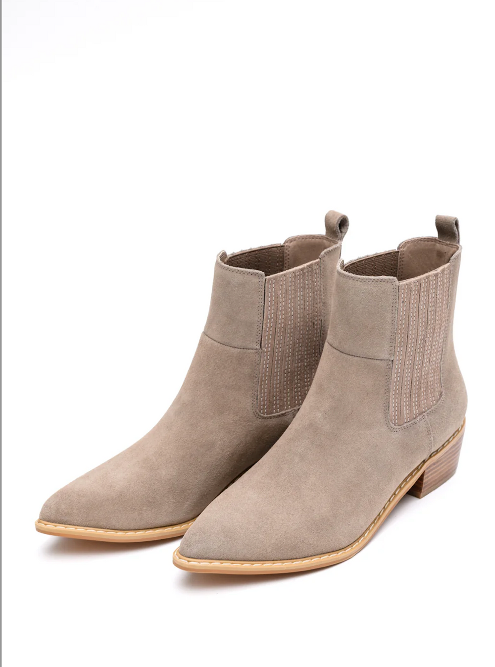 Leonor Suede Ankle Boot in Taupe-Shoes-Ave Shops-[option4]-[option5]-[option6]-[option7]-[option8]-Shop-Boutique-Clothing-for-Women-Online