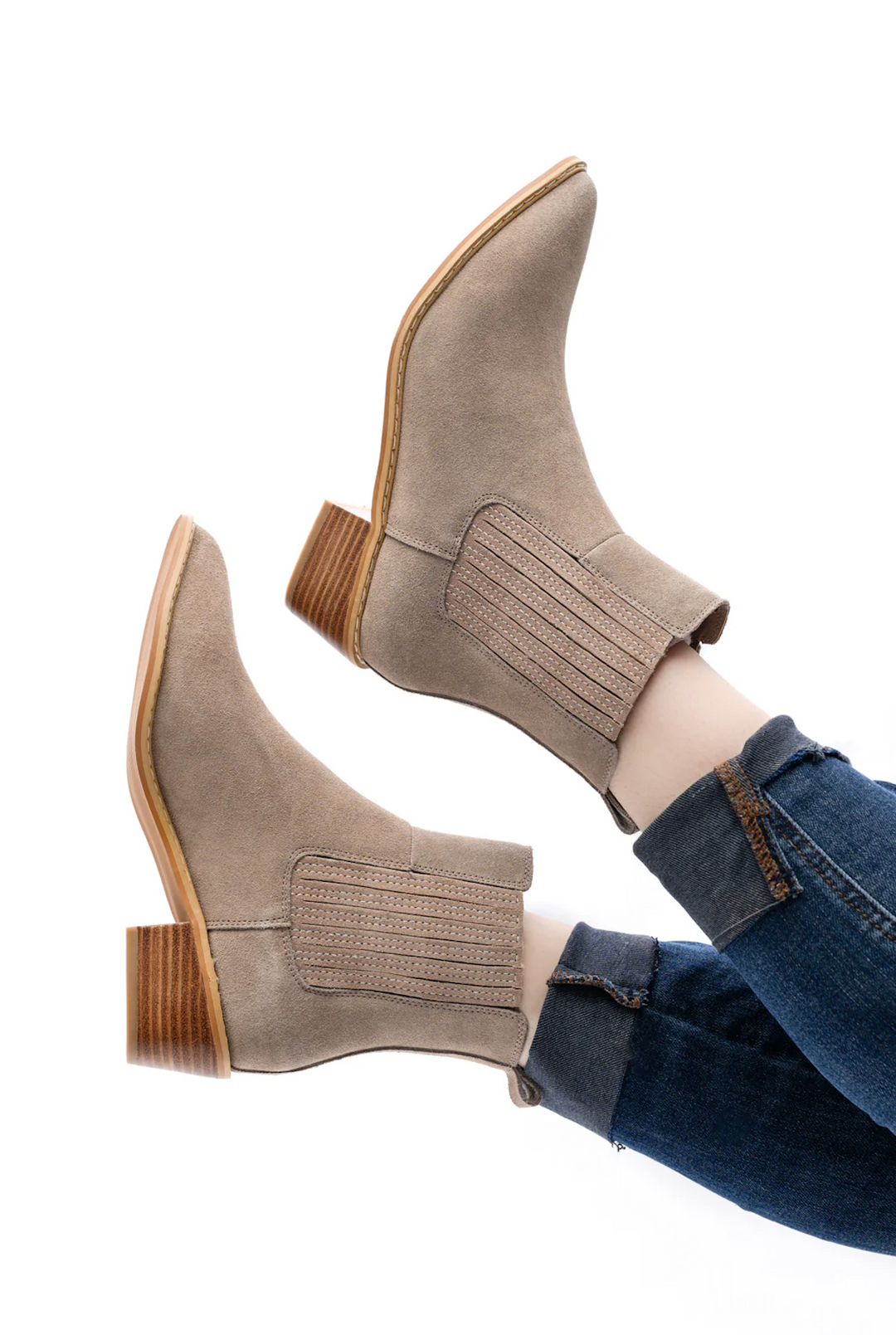 Leonor Suede Ankle Boot in Taupe-Shoes-Ave Shops-[option4]-[option5]-[option6]-[option7]-[option8]-Shop-Boutique-Clothing-for-Women-Online