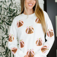 PREORDER: Sequin Pumpkin Bow Pullover-Womens-Ave Shops-[option4]-[option5]-[option6]-[option7]-[option8]-Shop-Boutique-Clothing-for-Women-Online