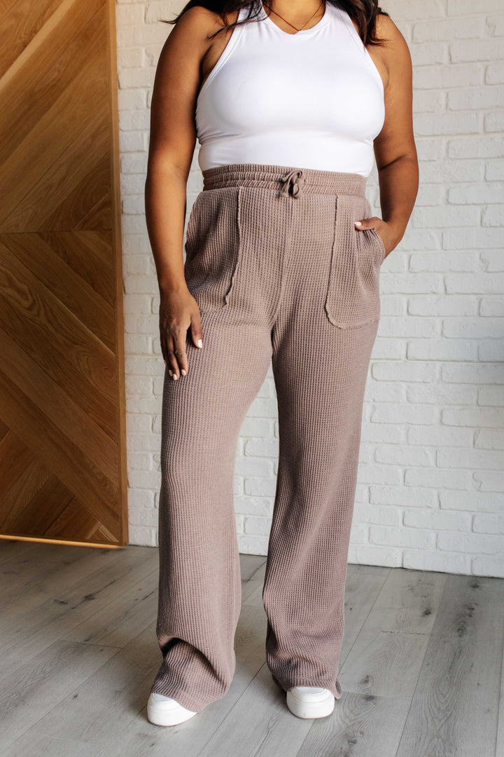 Set Process Mineral Wash Waffle Knit Pants in Brown-Athleisure-Ave Shops-[option4]-[option5]-[option6]-[option7]-[option8]-Shop-Boutique-Clothing-for-Women-Online