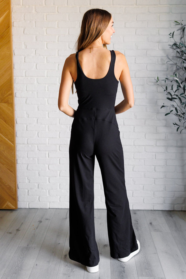 Rae Mode Shavasana Everyday Wide Leg Jumpsuit in Black-Jumpsuits & Rompers-Ave Shops-[option4]-[option5]-[option6]-[option7]-[option8]-Shop-Boutique-Clothing-for-Women-Online