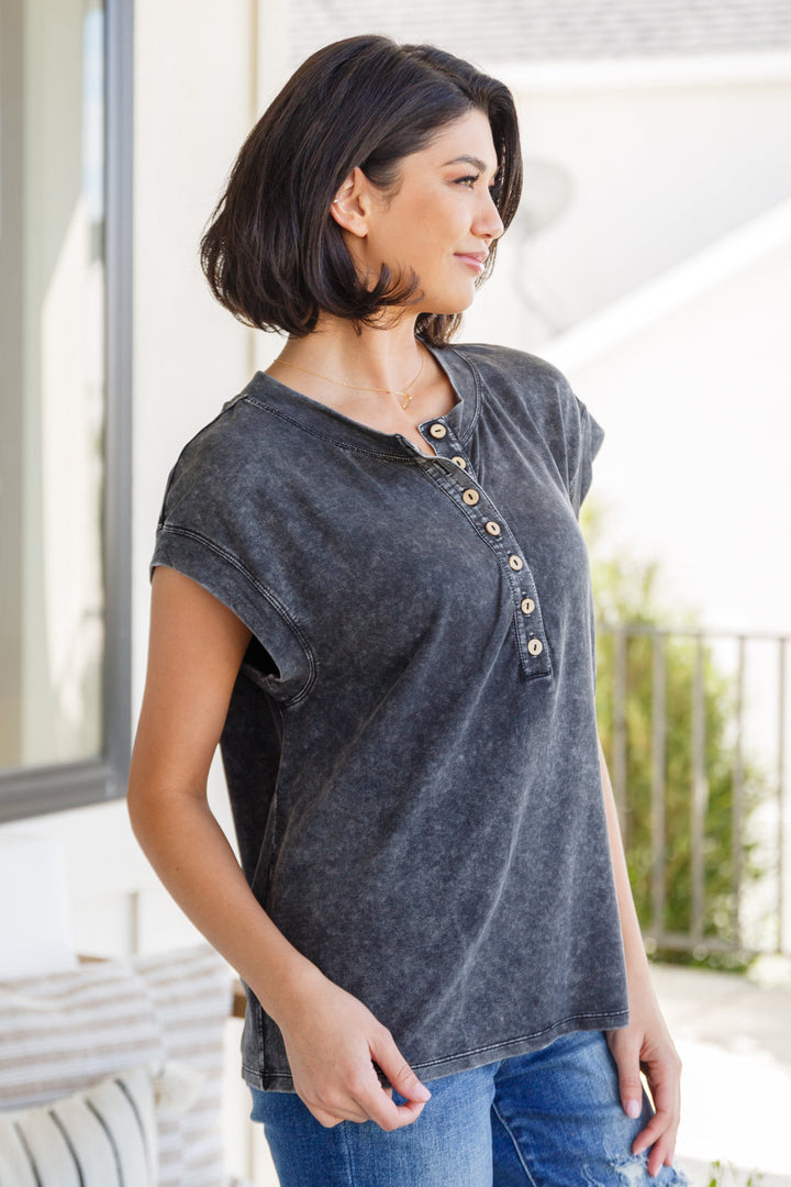 She's Alright Mineral Wash Sleeveless Henley-Tops-Ave Shops-[option4]-[option5]-[option6]-[option7]-[option8]-Shop-Boutique-Clothing-for-Women-Online