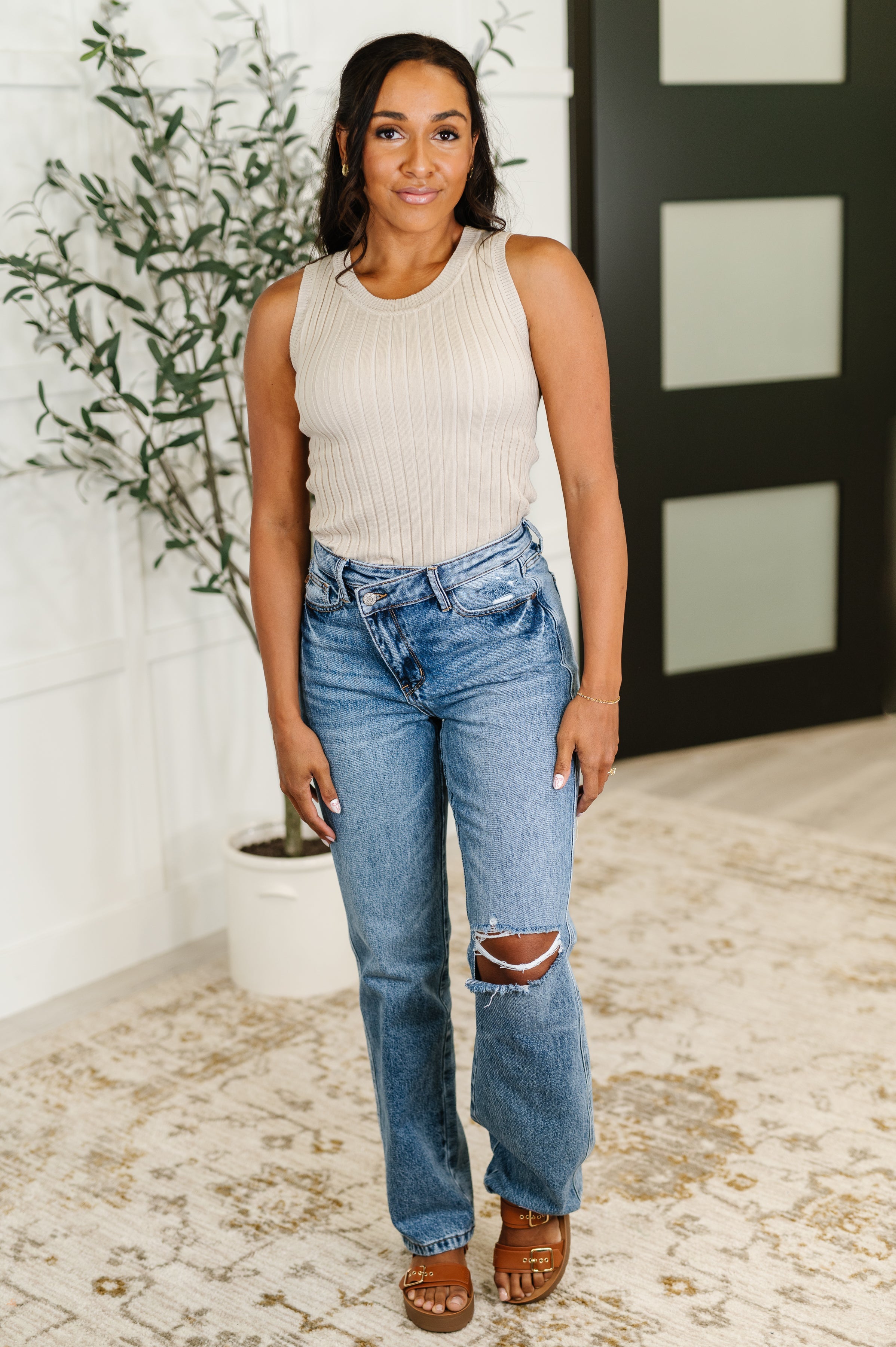 She's Exceptional Ribbed Crew Neck Tank Top-Tops-Ave Shops-[option4]-[option5]-[option6]-[option7]-[option8]-Shop-Boutique-Clothing-for-Women-Online