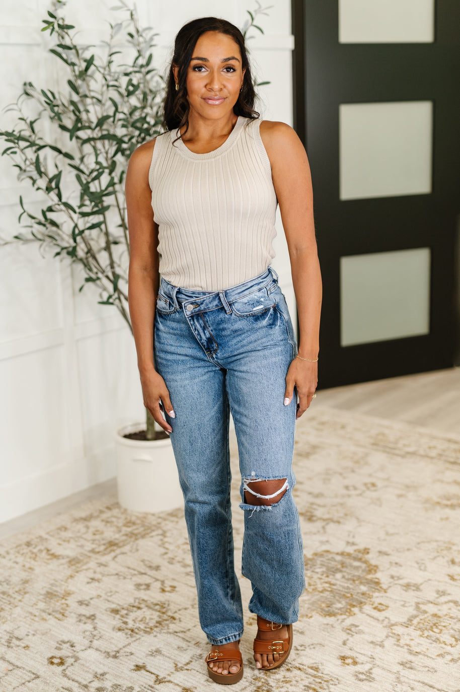 She's Exceptional Ribbed Crew Neck Tank Top-Tops-Ave Shops-[option4]-[option5]-[option6]-[option7]-[option8]-Shop-Boutique-Clothing-for-Women-Online