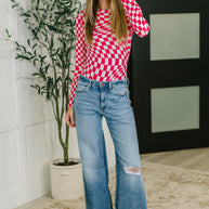 PREORDER: Sheer Long Sleeve Checkered Layering Top in Three Colors-Womens-Ave Shops-[option4]-[option5]-[option6]-[option7]-[option8]-Shop-Boutique-Clothing-for-Women-Online