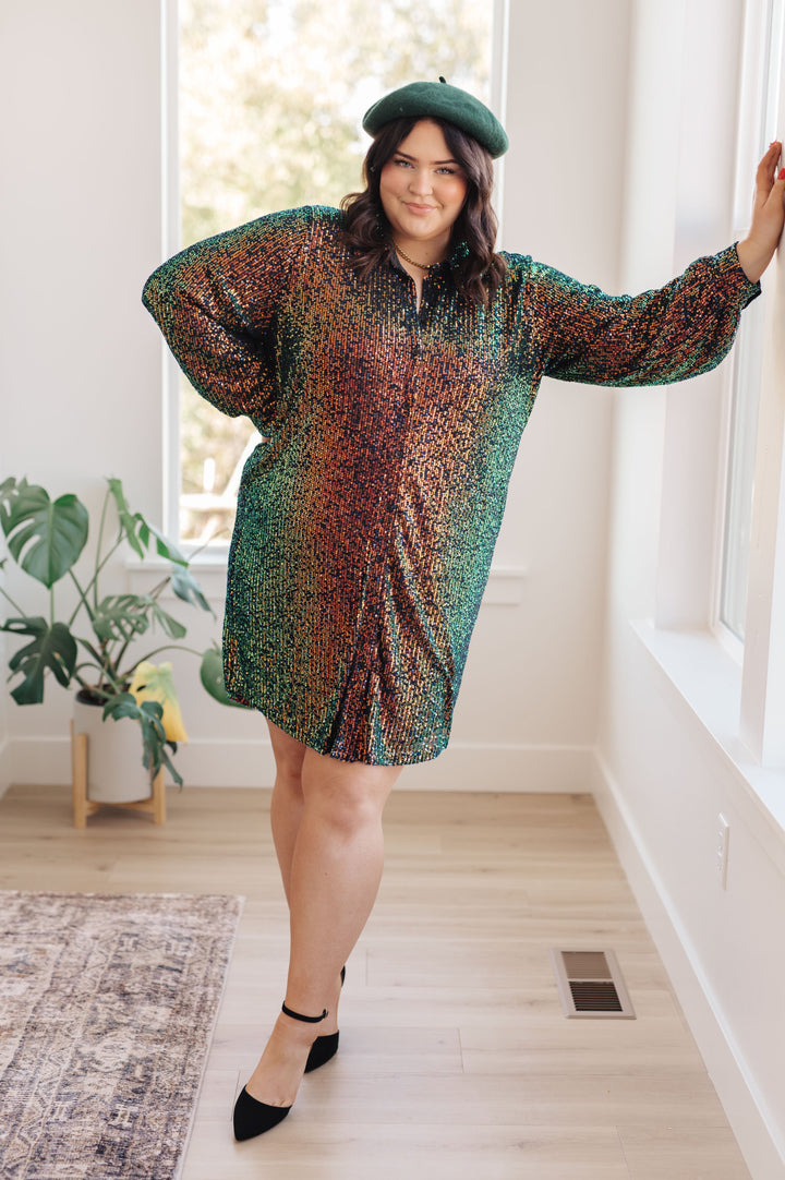 Shimmering Splendor Sequin Shirt Dress-Dresses-Ave Shops-[option4]-[option5]-[option6]-[option7]-[option8]-Shop-Boutique-Clothing-for-Women-Online