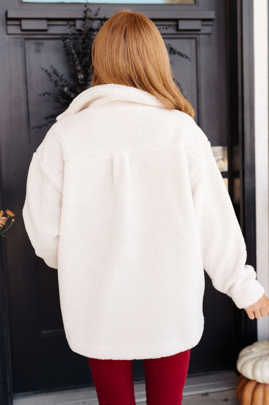 Shrouded in Sherpa Coat in White-Layers-Ave Shops-[option4]-[option5]-[option6]-[option7]-[option8]-Shop-Boutique-Clothing-for-Women-Online
