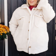 Shrouded in Sherpa Coat in White-Layers-Ave Shops-[option4]-[option5]-[option6]-[option7]-[option8]-Shop-Boutique-Clothing-for-Women-Online