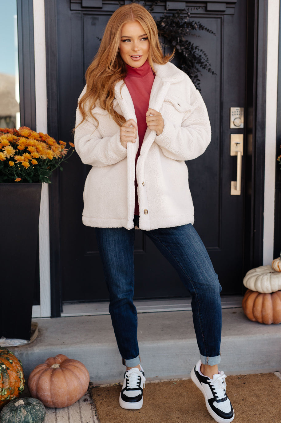 Shrouded in Sherpa Coat in White-Layers-Ave Shops-[option4]-[option5]-[option6]-[option7]-[option8]-Shop-Boutique-Clothing-for-Women-Online