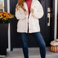 Shrouded in Sherpa Coat in White-Layers-Ave Shops-[option4]-[option5]-[option6]-[option7]-[option8]-Shop-Boutique-Clothing-for-Women-Online