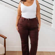 Judy Blue Sienna High Rise Control Top Flare Jeans in Espresso-Denim-Ave Shops-[option4]-[option5]-[option6]-[option7]-[option8]-Shop-Boutique-Clothing-for-Women-Online
