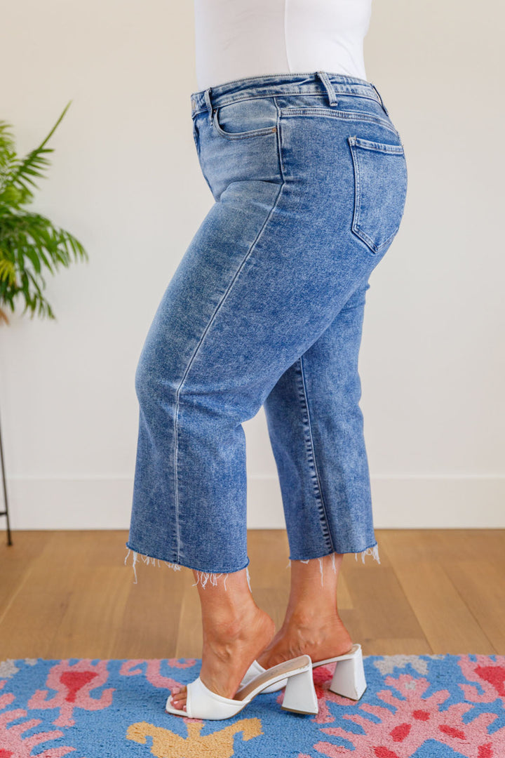 Simple Is The Way Wide Leg Capris-Denim-Ave Shops-[option4]-[option5]-[option6]-[option7]-[option8]-Shop-Boutique-Clothing-for-Women-Online