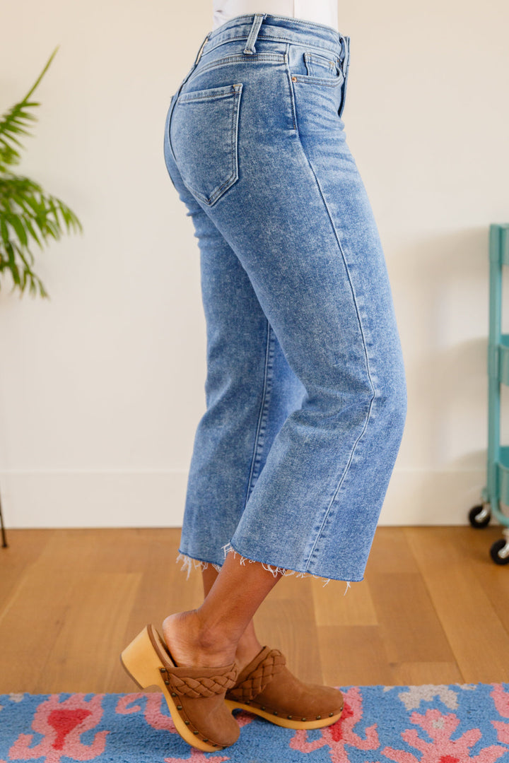 Simple Is The Way Wide Leg Capris-Denim-Ave Shops-[option4]-[option5]-[option6]-[option7]-[option8]-Shop-Boutique-Clothing-for-Women-Online