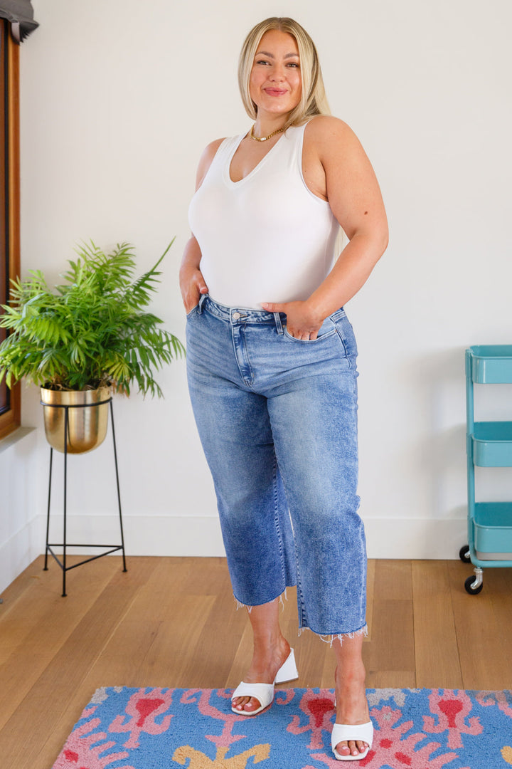 Simple Is The Way Wide Leg Capris-Denim-Ave Shops-[option4]-[option5]-[option6]-[option7]-[option8]-Shop-Boutique-Clothing-for-Women-Online