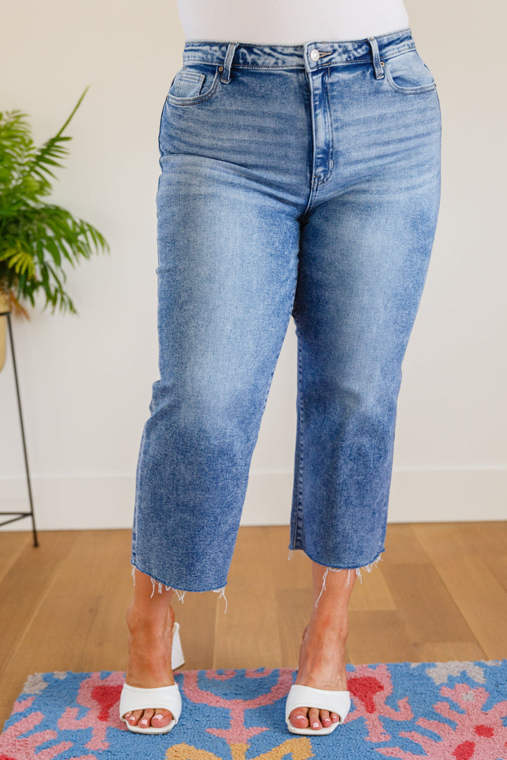 Simple Is The Way Wide Leg Capris-Denim-Ave Shops-[option4]-[option5]-[option6]-[option7]-[option8]-Shop-Boutique-Clothing-for-Women-Online