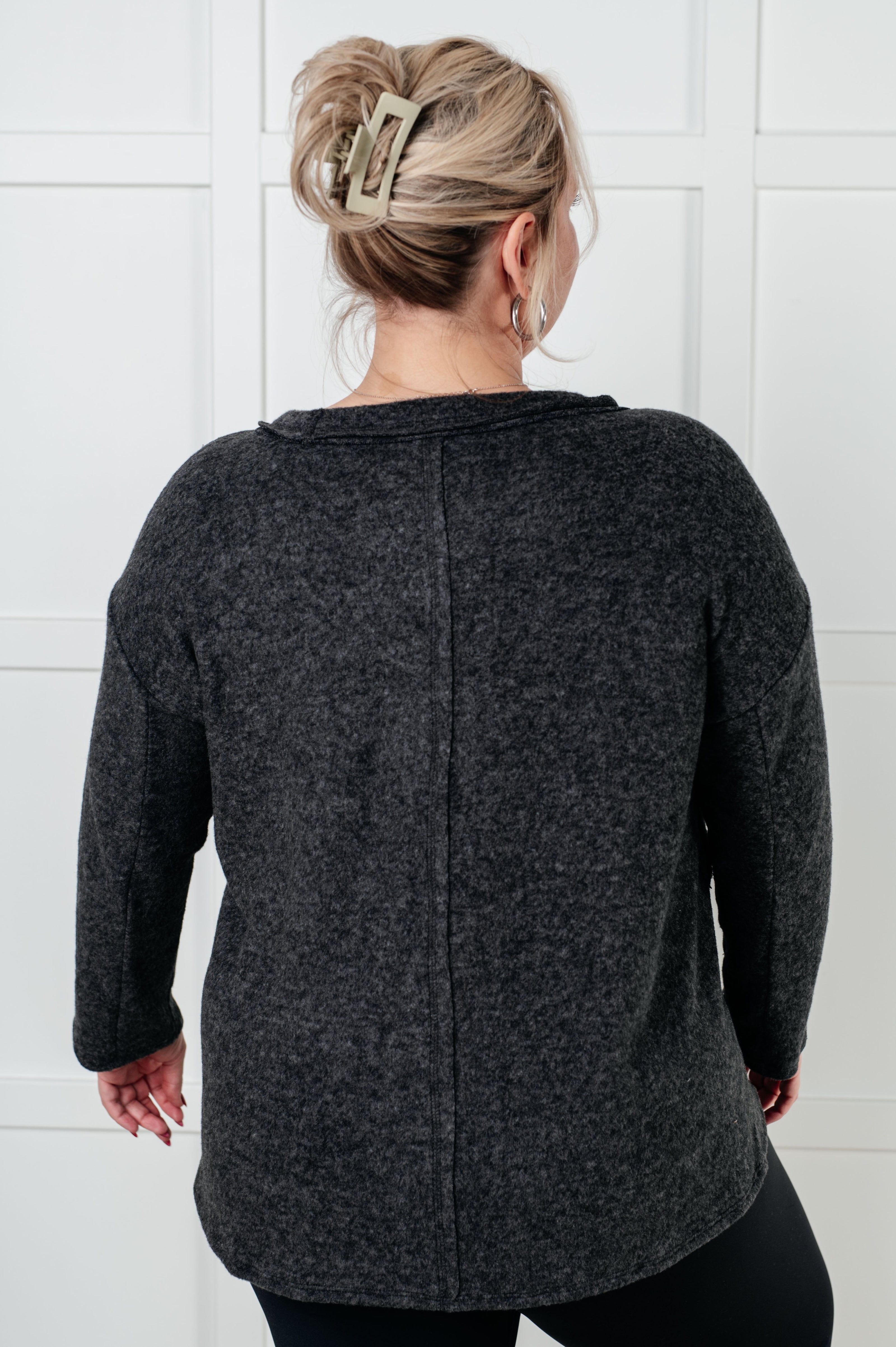 Zenana Simple Silhouette Brushed Hacci Sweater in Black-Tops-Ave Shops-[option4]-[option5]-[option6]-[option7]-[option8]-Shop-Boutique-Clothing-for-Women-Online