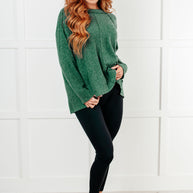 Zenana Simple Silhouette Brushed Hacci Sweater in Dark Green-Tops-Ave Shops-[option4]-[option5]-[option6]-[option7]-[option8]-Shop-Boutique-Clothing-for-Women-Online