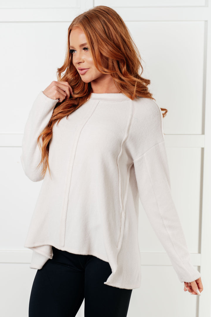 Zenana Simple Silhouette Brushed Hacci Sweater in Sand Beige-Tops-Ave Shops-[option4]-[option5]-[option6]-[option7]-[option8]-Shop-Boutique-Clothing-for-Women-Online