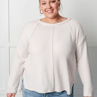 Zenana Simple Silhouette Brushed Hacci Sweater in Sand Beige-Tops-Ave Shops-[option4]-[option5]-[option6]-[option7]-[option8]-Shop-Boutique-Clothing-for-Women-Online