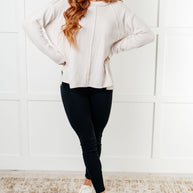 Zenana Simple Silhouette Brushed Hacci Sweater in Sand Beige-Tops-Ave Shops-[option4]-[option5]-[option6]-[option7]-[option8]-Shop-Boutique-Clothing-for-Women-Online