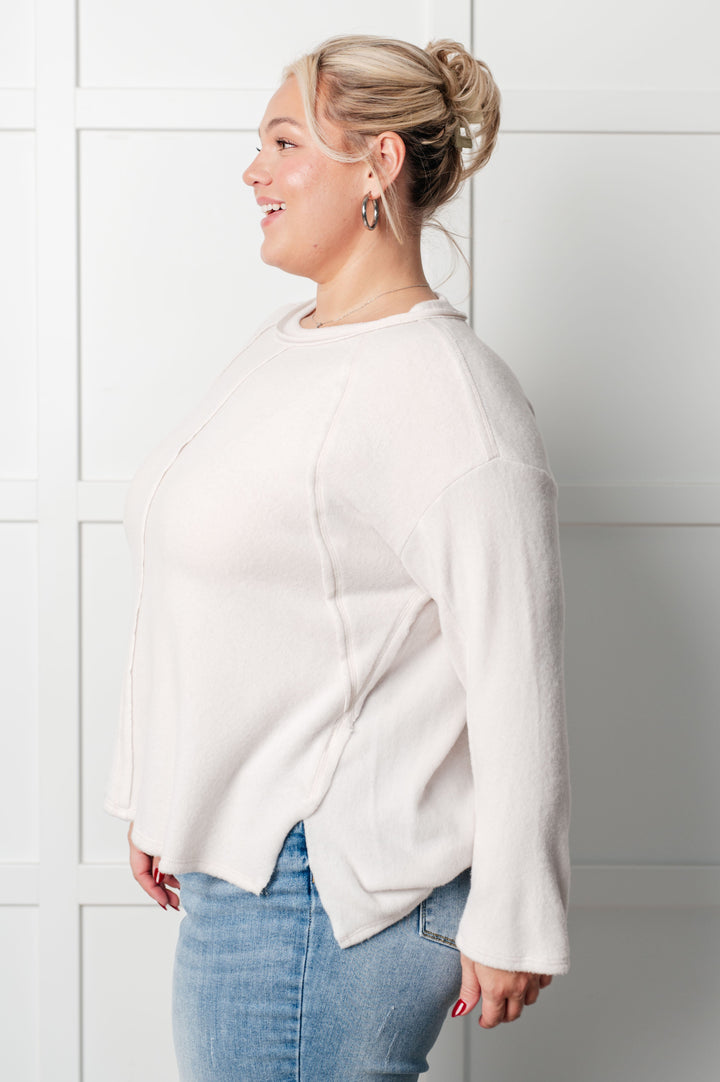 Zenana Simple Silhouette Brushed Hacci Sweater in Sand Beige-Tops-Ave Shops-[option4]-[option5]-[option6]-[option7]-[option8]-Shop-Boutique-Clothing-for-Women-Online