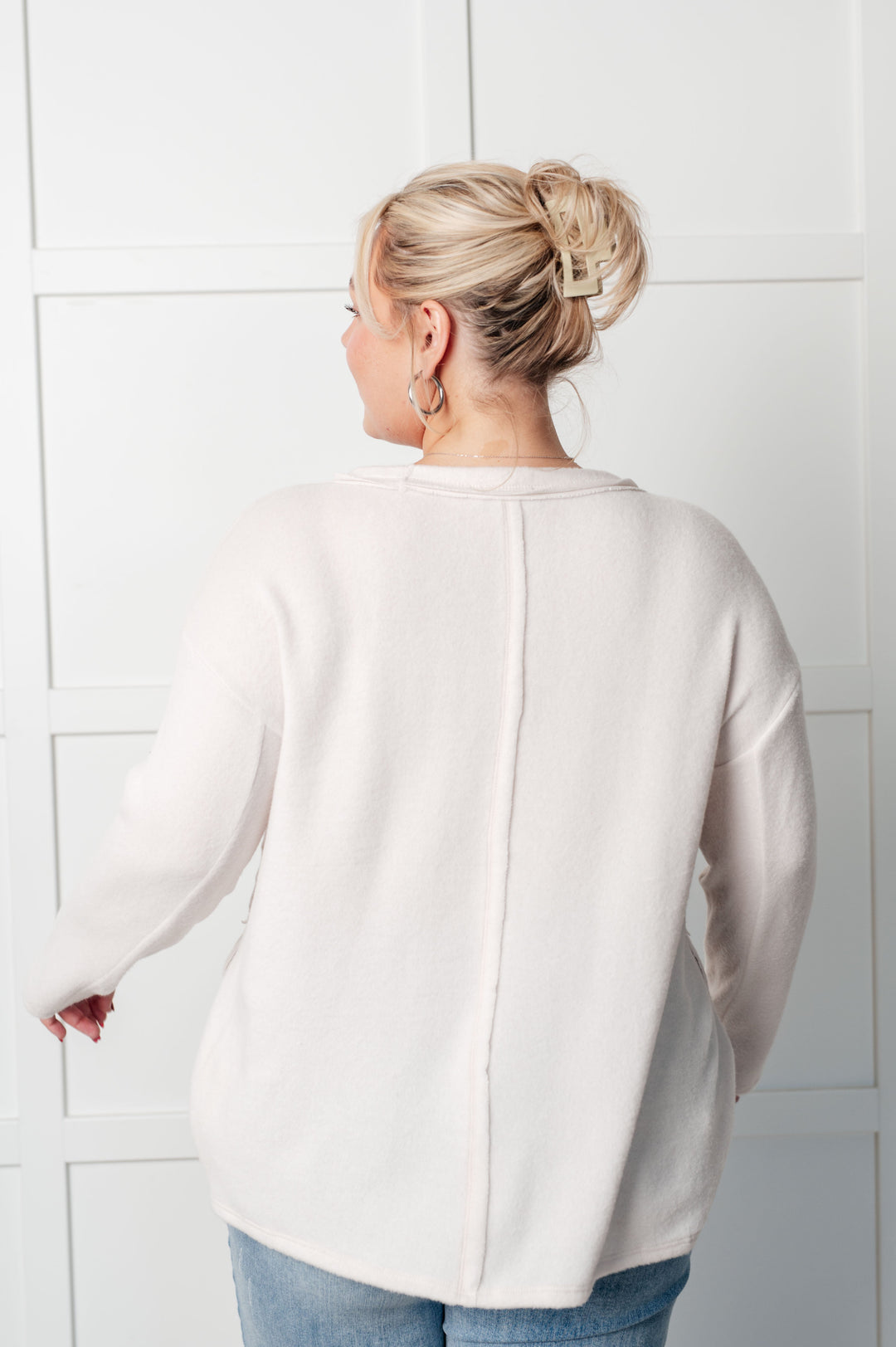 Zenana Simple Silhouette Brushed Hacci Sweater in Sand Beige-Tops-Ave Shops-[option4]-[option5]-[option6]-[option7]-[option8]-Shop-Boutique-Clothing-for-Women-Online